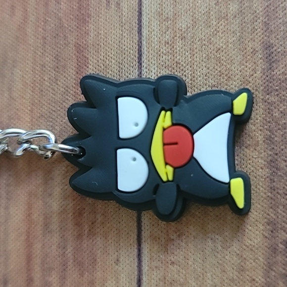 Badtz-maru Character Silicon Accessory Keychain on Silver Toned Key Ring - Picture 3 of 6